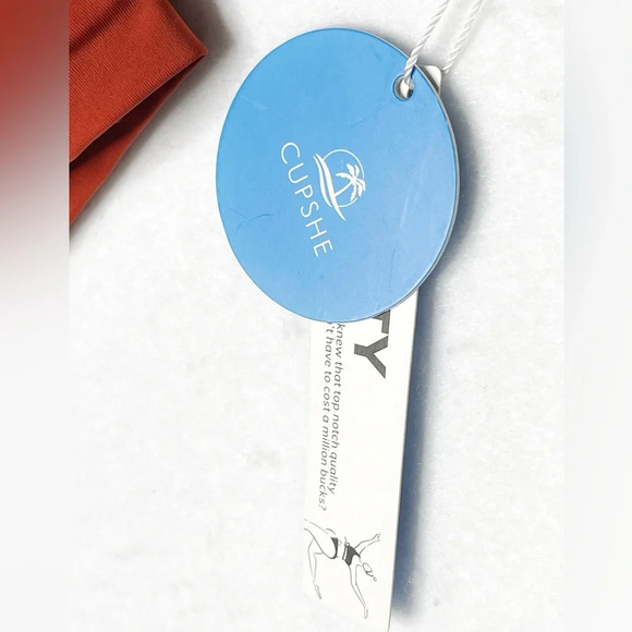 Cupshe Color Block Rust Black White One Piece Swimsuit‎ Size Large - Picture 7 of 8